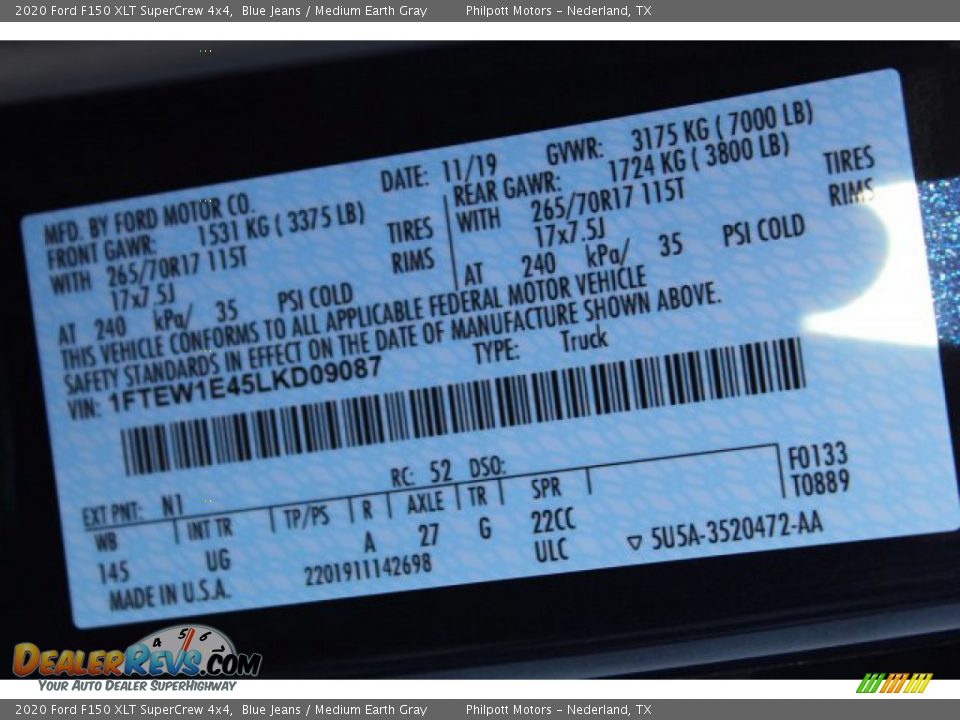 2020 Ford F150 XLT SuperCrew 4x4 Blue Jeans / Medium Earth Gray Photo #23