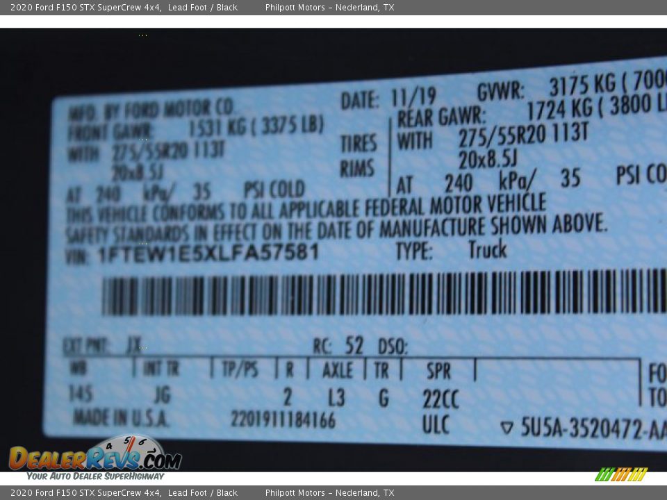 2020 Ford F150 STX SuperCrew 4x4 Lead Foot / Black Photo #23