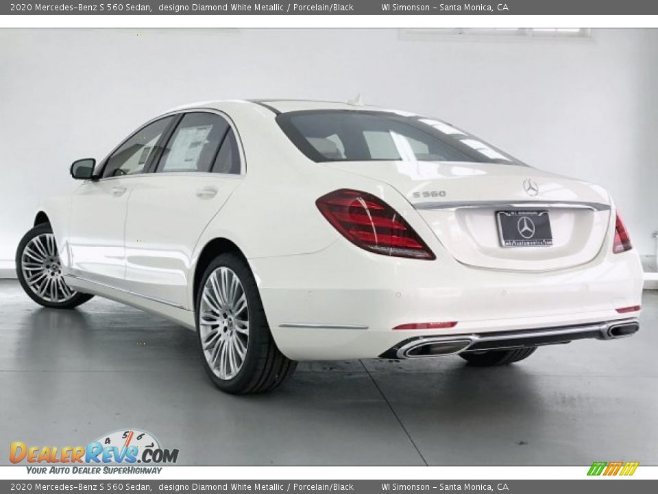 2020 Mercedes-Benz S 560 Sedan designo Diamond White Metallic / Porcelain/Black Photo #2