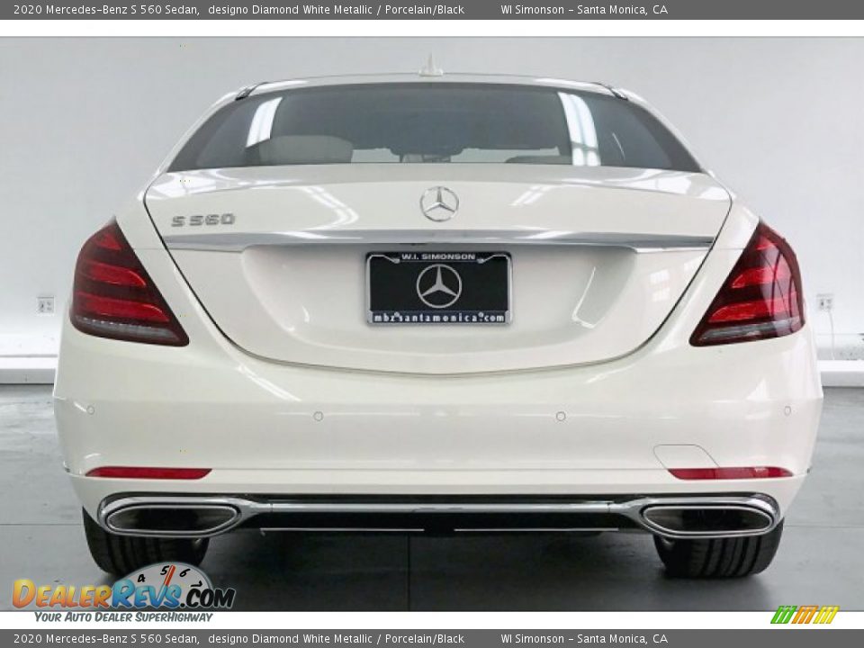 2020 Mercedes-Benz S 560 Sedan designo Diamond White Metallic / Porcelain/Black Photo #3