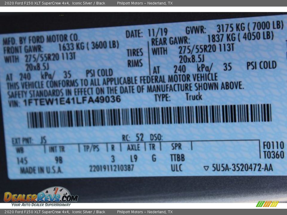 2020 Ford F150 XLT SuperCrew 4x4 Iconic Silver / Black Photo #29