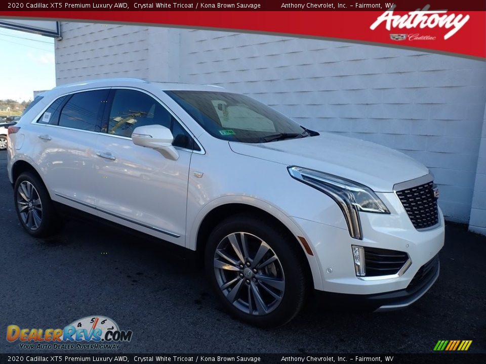 2020 Cadillac XT5 Premium Luxury AWD Crystal White Tricoat / Kona Brown Sauvage Photo #1