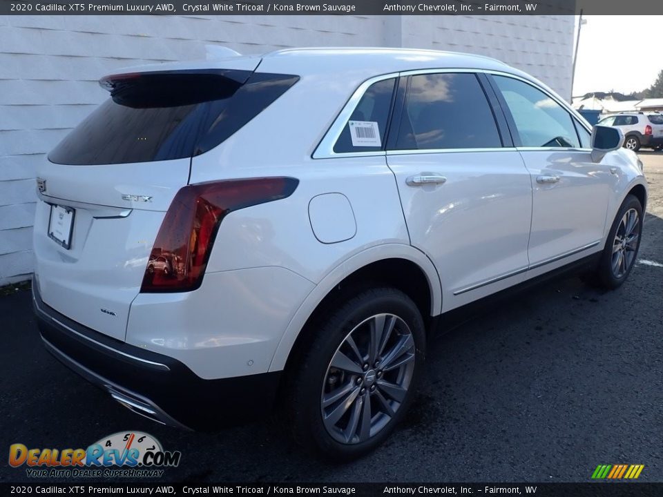 2020 Cadillac XT5 Premium Luxury AWD Crystal White Tricoat / Kona Brown Sauvage Photo #5