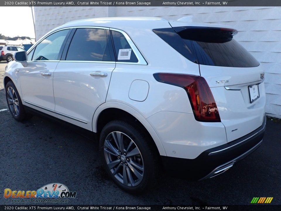 2020 Cadillac XT5 Premium Luxury AWD Crystal White Tricoat / Kona Brown Sauvage Photo #6