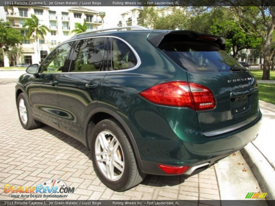 2011 Porsche Cayenne S Jet Green Metallic / Luxor Beige Photo #5