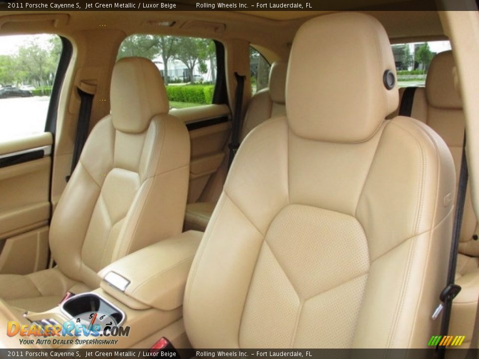 2011 Porsche Cayenne S Jet Green Metallic / Luxor Beige Photo #6