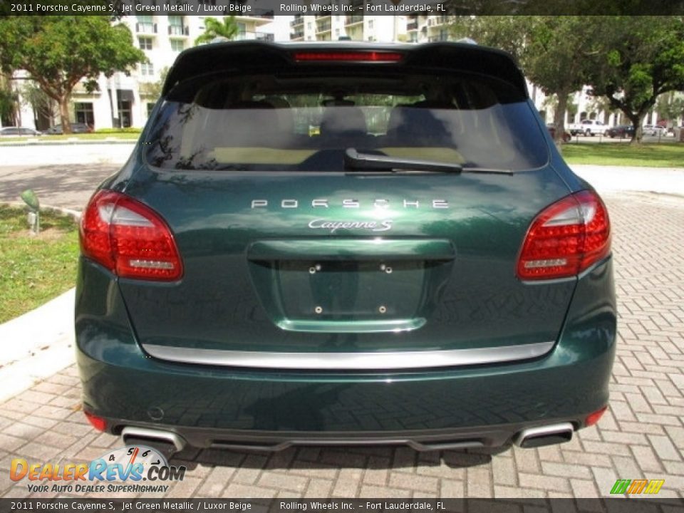 2011 Porsche Cayenne S Jet Green Metallic / Luxor Beige Photo #7