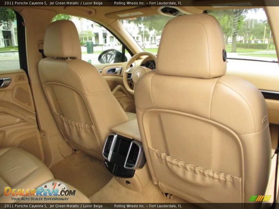 2011 Porsche Cayenne S Jet Green Metallic / Luxor Beige Photo #10