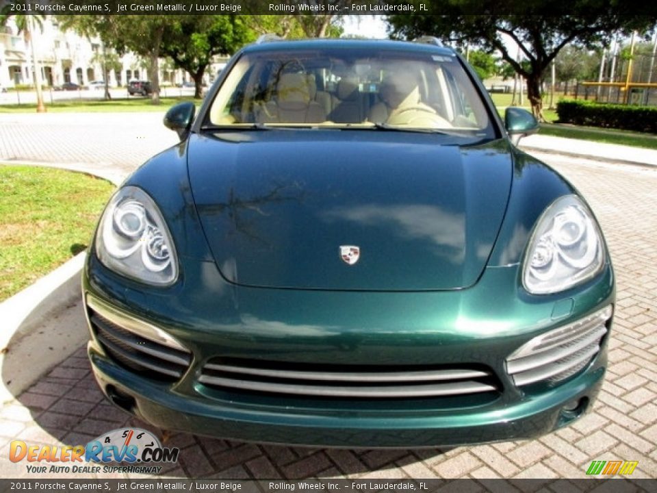 2011 Porsche Cayenne S Jet Green Metallic / Luxor Beige Photo #15