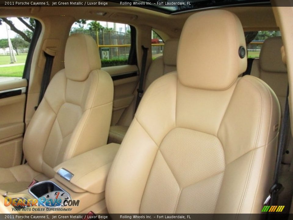 2011 Porsche Cayenne S Jet Green Metallic / Luxor Beige Photo #18