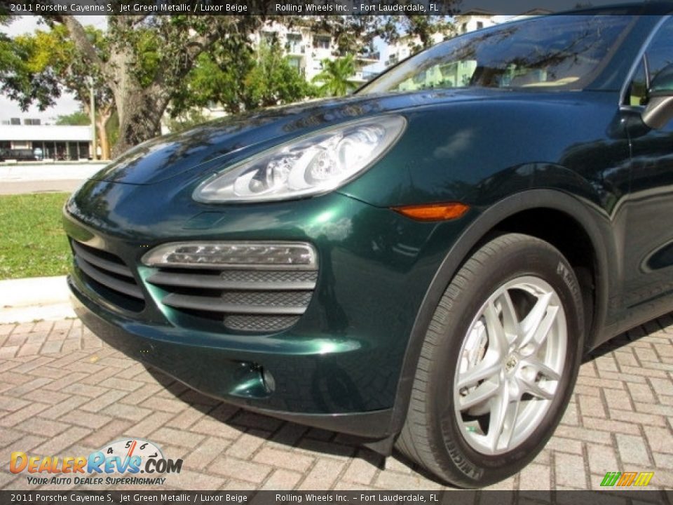 2011 Porsche Cayenne S Jet Green Metallic / Luxor Beige Photo #20