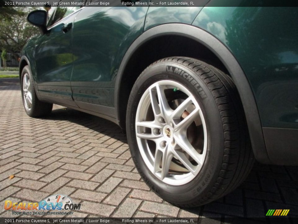 2011 Porsche Cayenne S Jet Green Metallic / Luxor Beige Photo #23