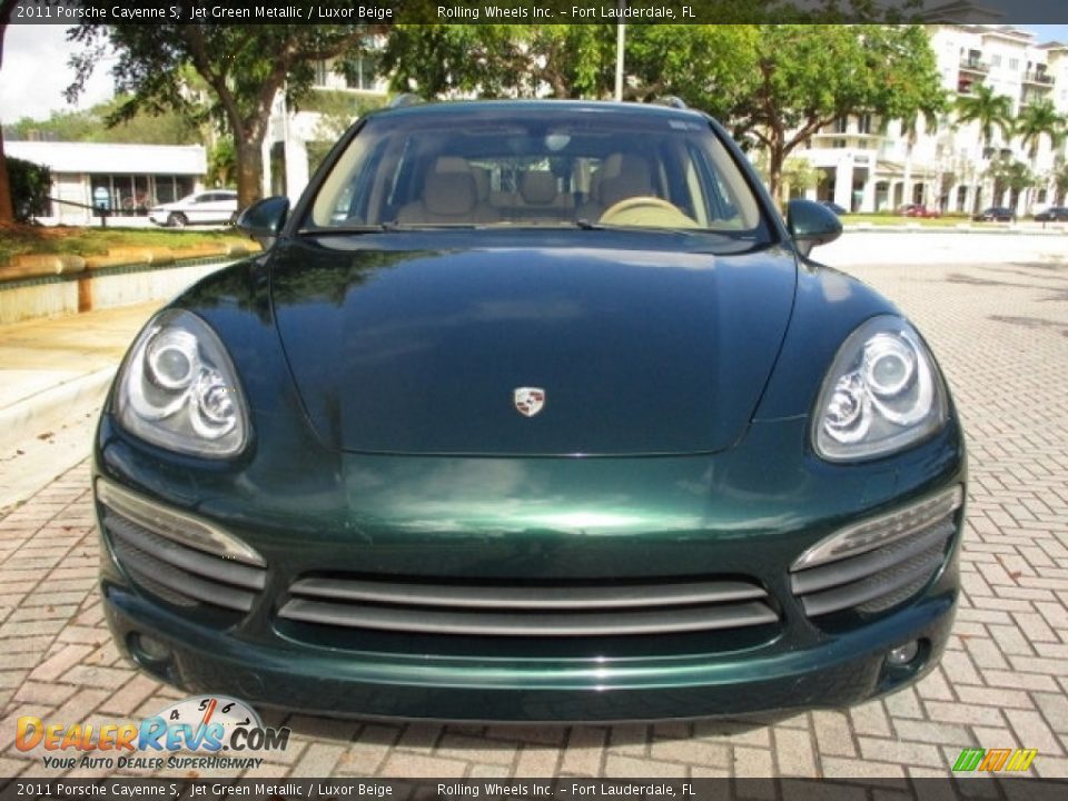 2011 Porsche Cayenne S Jet Green Metallic / Luxor Beige Photo #28