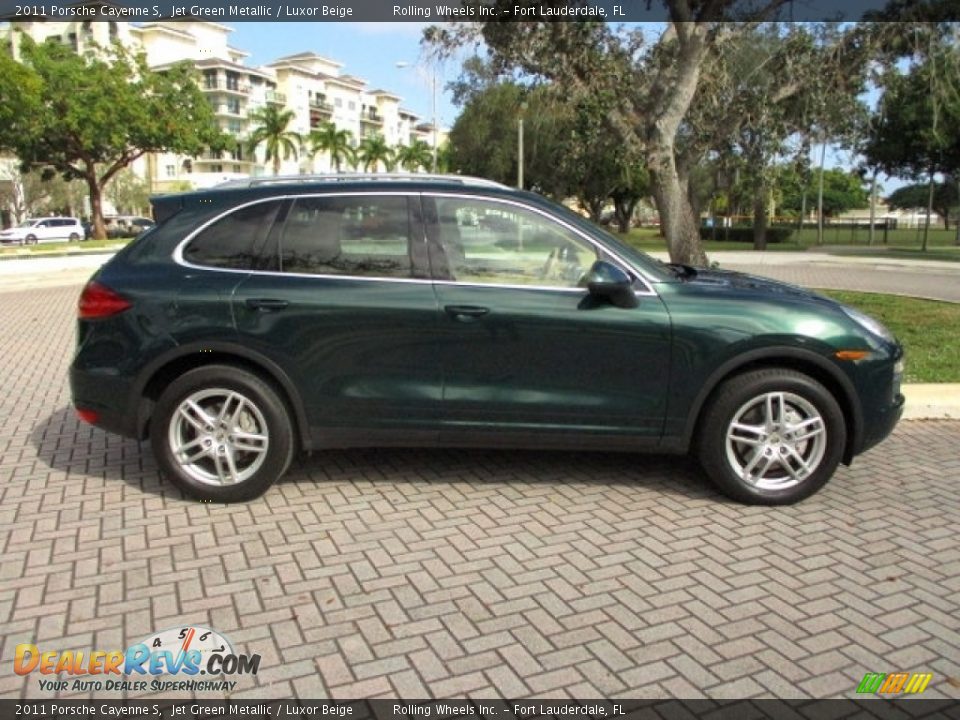 2011 Porsche Cayenne S Jet Green Metallic / Luxor Beige Photo #31