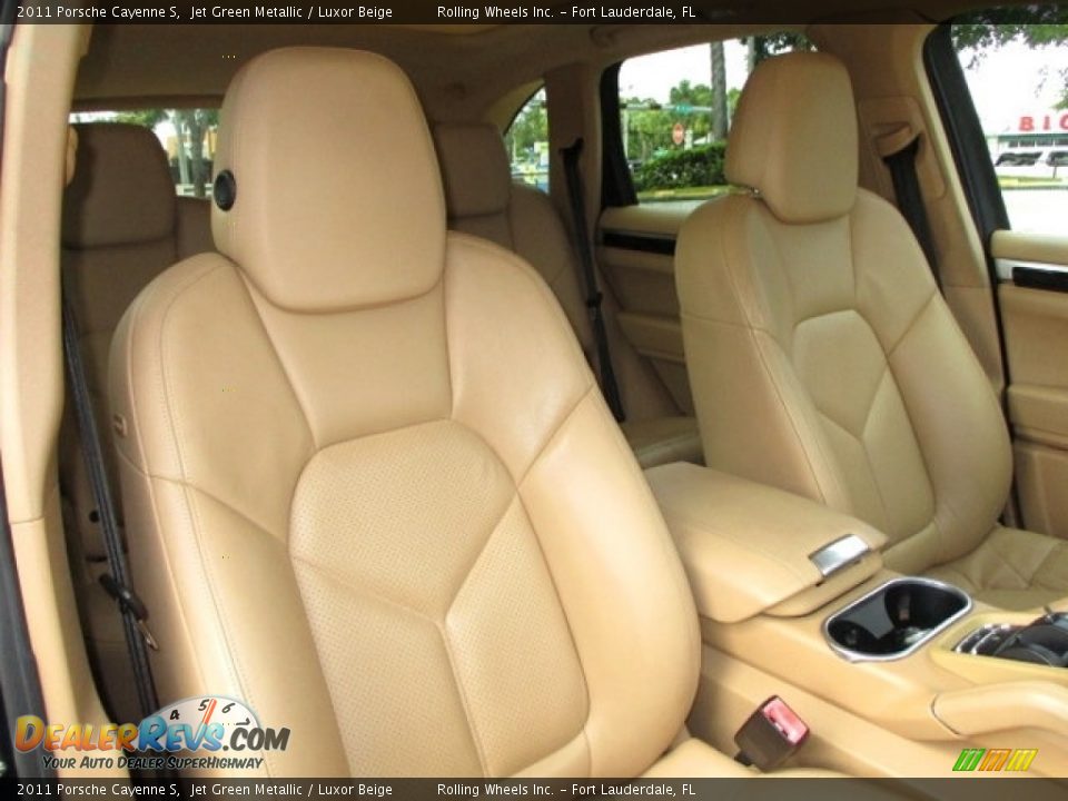 2011 Porsche Cayenne S Jet Green Metallic / Luxor Beige Photo #36