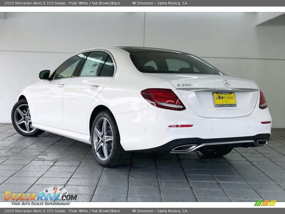 2020 Mercedes-Benz E 350 Sedan Polar White / Nut Brown/Black Photo #2