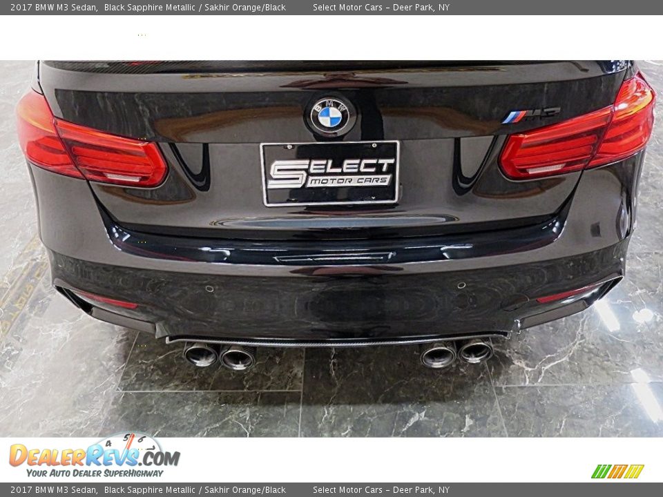 2017 BMW M3 Sedan Black Sapphire Metallic / Sakhir Orange/Black Photo #5