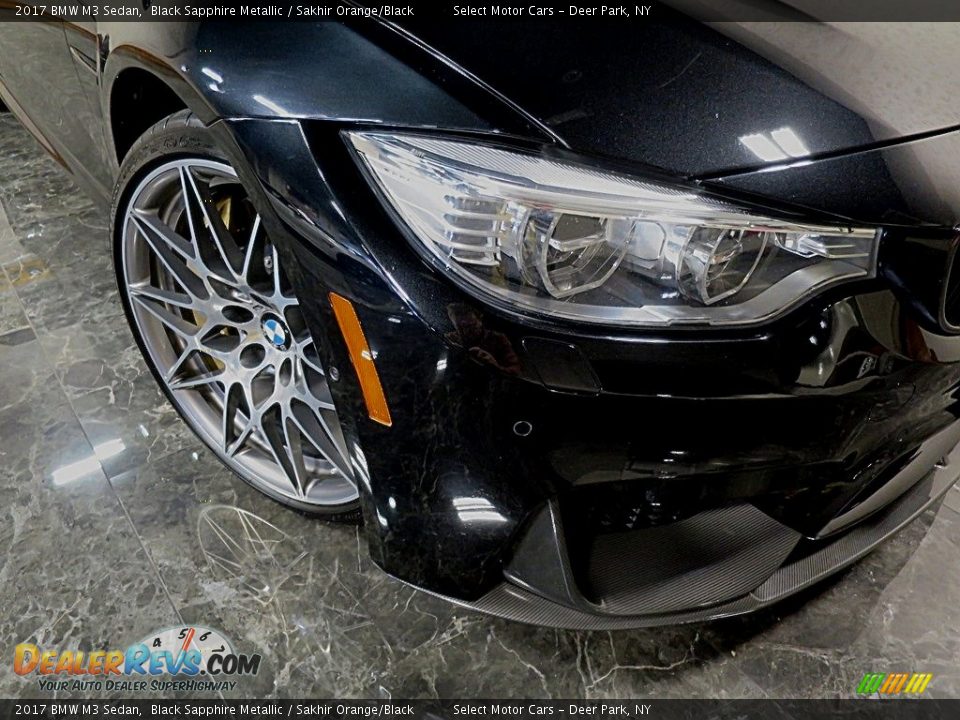 2017 BMW M3 Sedan Black Sapphire Metallic / Sakhir Orange/Black Photo #6