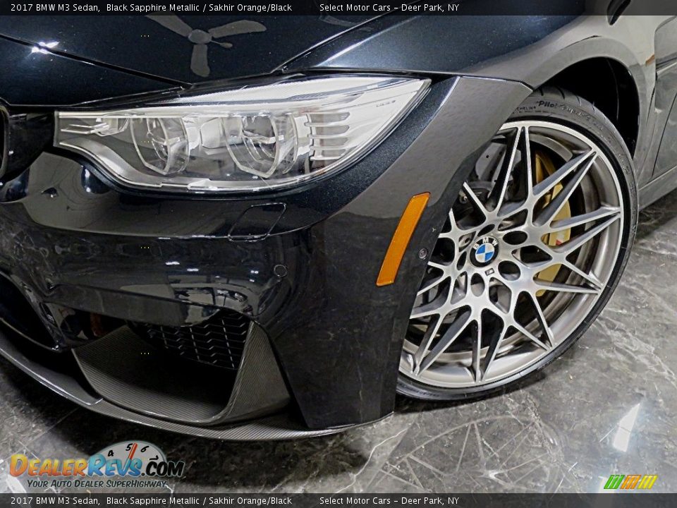 2017 BMW M3 Sedan Black Sapphire Metallic / Sakhir Orange/Black Photo #7
