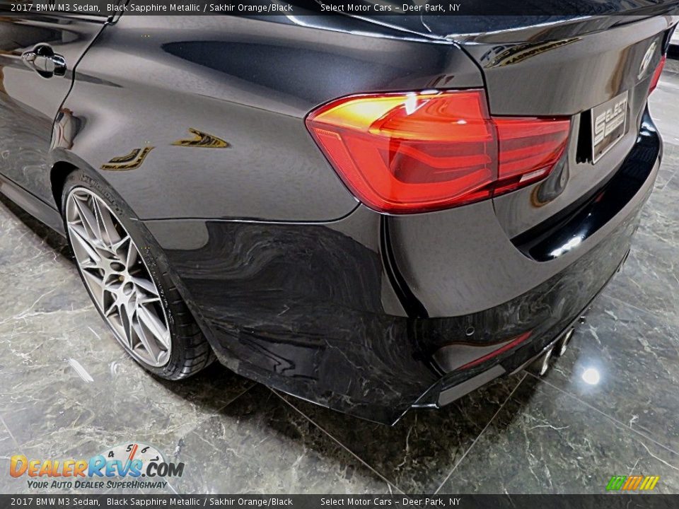 2017 BMW M3 Sedan Black Sapphire Metallic / Sakhir Orange/Black Photo #9