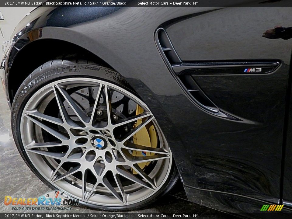 2017 BMW M3 Sedan Black Sapphire Metallic / Sakhir Orange/Black Photo #11