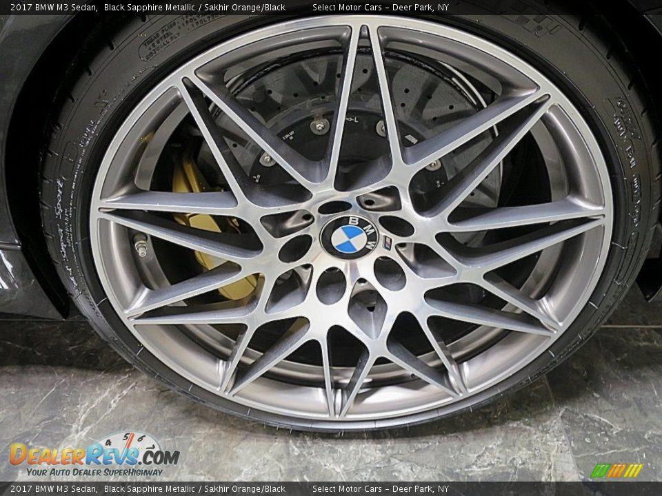 2017 BMW M3 Sedan Black Sapphire Metallic / Sakhir Orange/Black Photo #12