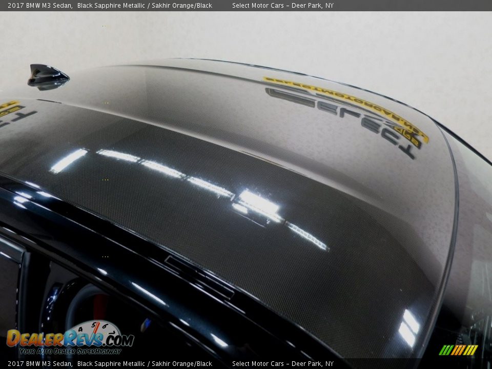 2017 BMW M3 Sedan Black Sapphire Metallic / Sakhir Orange/Black Photo #13