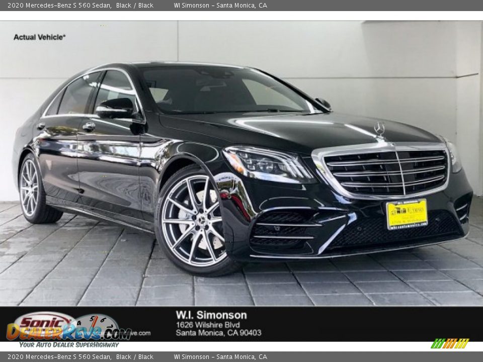 2020 Mercedes-Benz S 560 Sedan Black / Black Photo #1