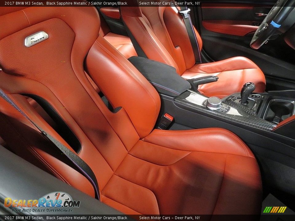 2017 BMW M3 Sedan Black Sapphire Metallic / Sakhir Orange/Black Photo #19