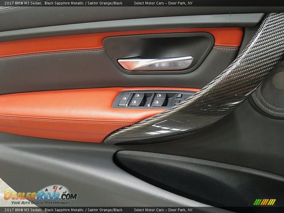 2017 BMW M3 Sedan Black Sapphire Metallic / Sakhir Orange/Black Photo #22