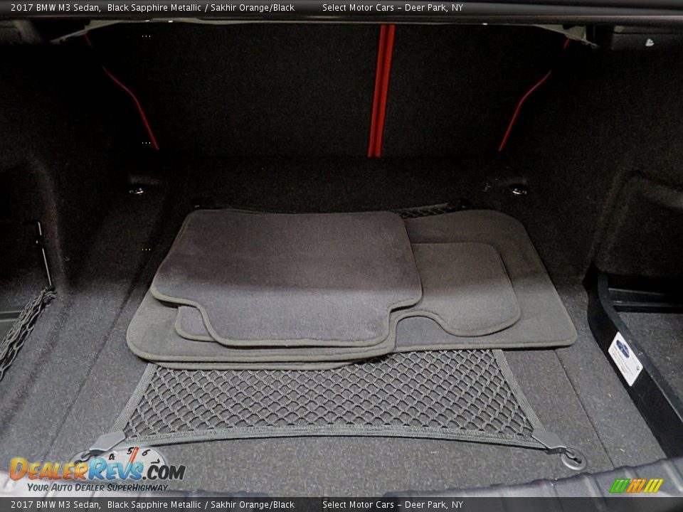 2017 BMW M3 Sedan Black Sapphire Metallic / Sakhir Orange/Black Photo #24
