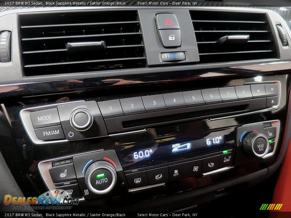 2017 BMW M3 Sedan Black Sapphire Metallic / Sakhir Orange/Black Photo #29