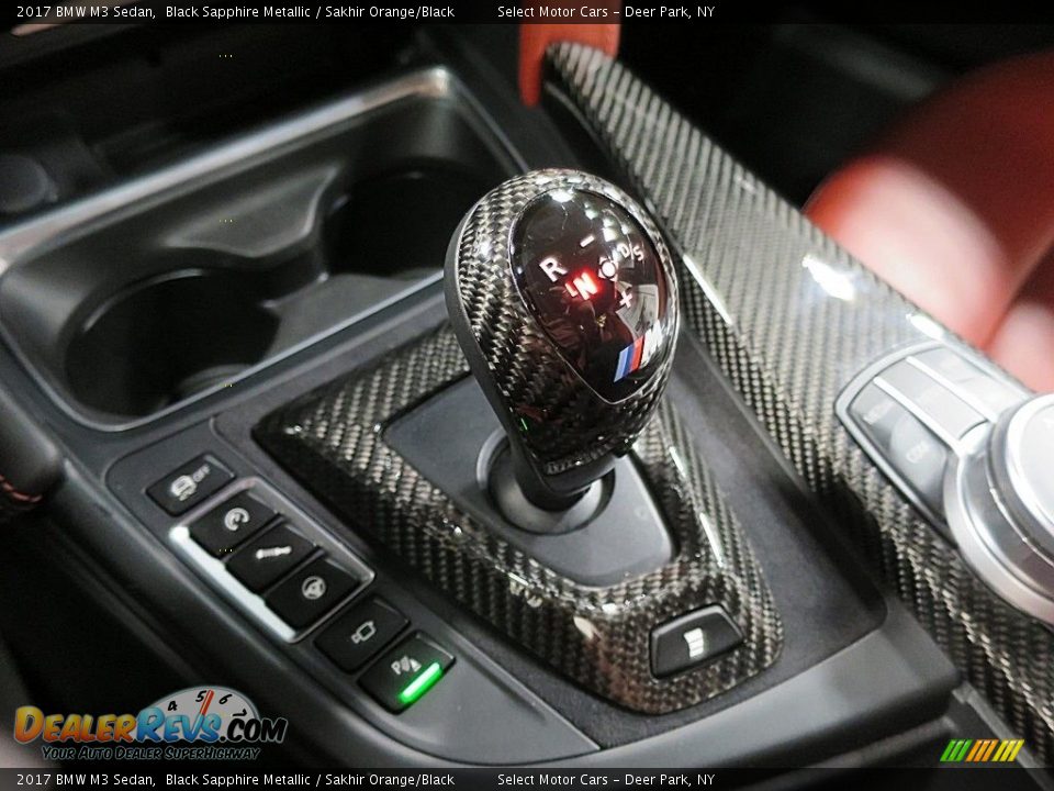 2017 BMW M3 Sedan Black Sapphire Metallic / Sakhir Orange/Black Photo #30