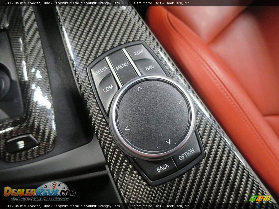 2017 BMW M3 Sedan Black Sapphire Metallic / Sakhir Orange/Black Photo #31
