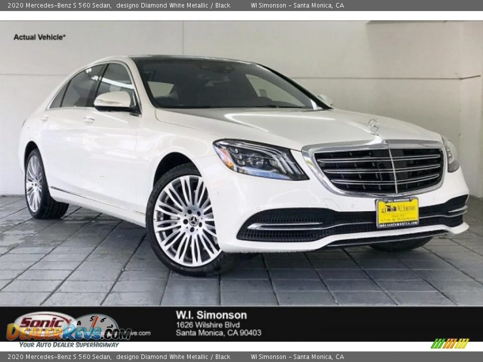 2020 Mercedes-Benz S 560 Sedan designo Diamond White Metallic / Black Photo #1