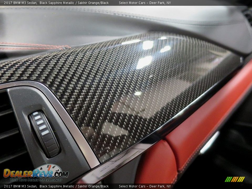 2017 BMW M3 Sedan Black Sapphire Metallic / Sakhir Orange/Black Photo #33
