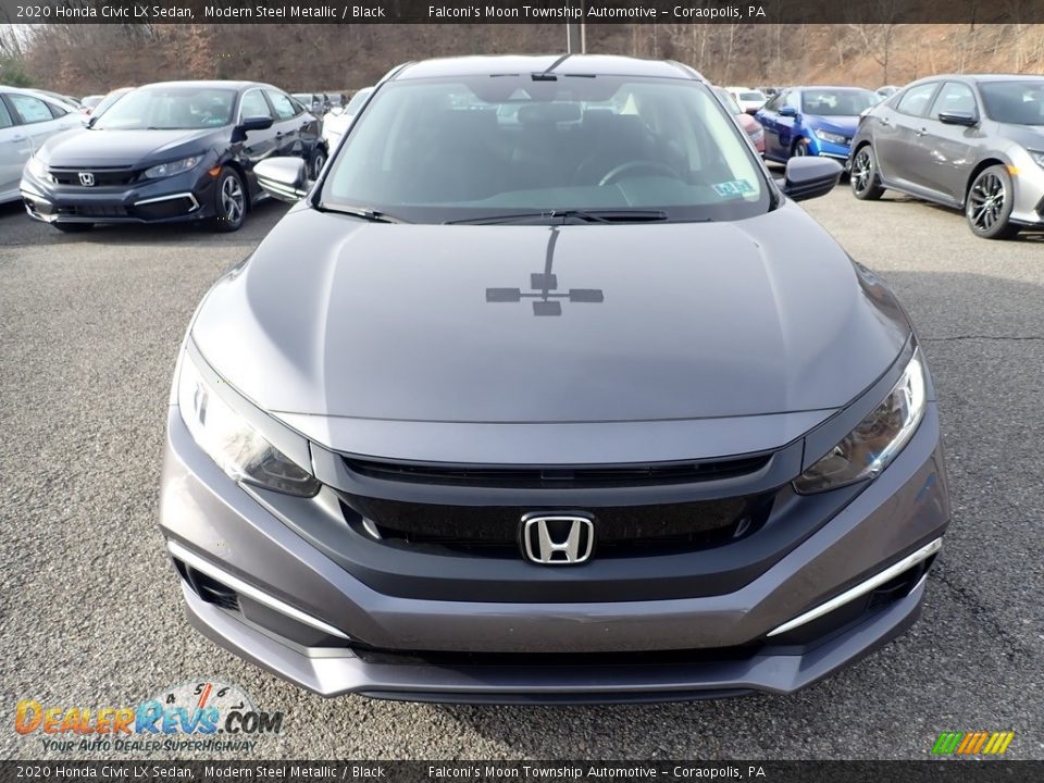 2020 Honda Civic LX Sedan Modern Steel Metallic / Black Photo #6