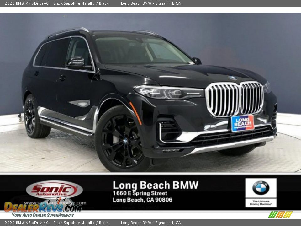 2020 BMW X7 xDrive40i Black Sapphire Metallic / Black Photo #1