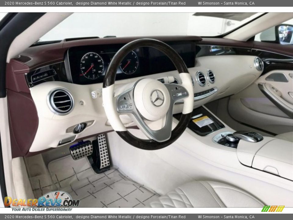 designo Porcelain/Titan Red Interior - 2020 Mercedes-Benz S 560 Cabriolet Photo #4