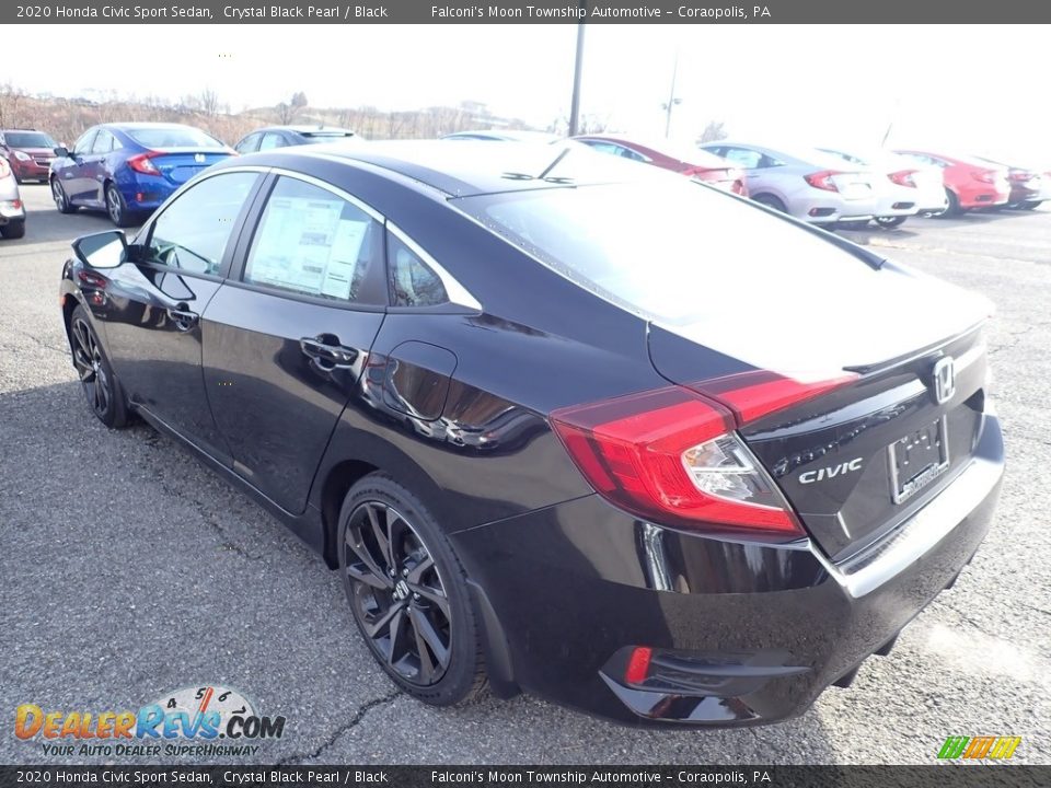 2020 Honda Civic Sport Sedan Crystal Black Pearl / Black Photo #2