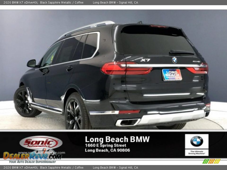 2020 BMW X7 xDrive40i Black Sapphire Metallic / Coffee Photo #2