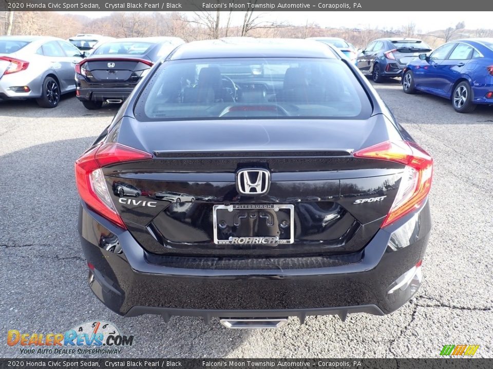 2020 Honda Civic Sport Sedan Crystal Black Pearl / Black Photo #3