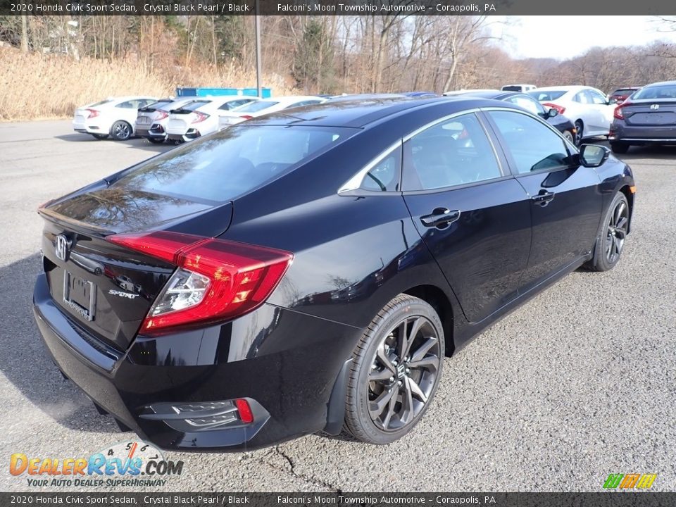 2020 Honda Civic Sport Sedan Crystal Black Pearl / Black Photo #4