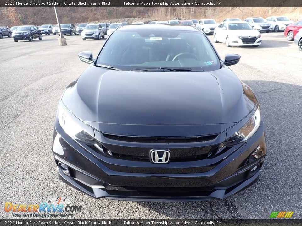 2020 Honda Civic Sport Sedan Crystal Black Pearl / Black Photo #6