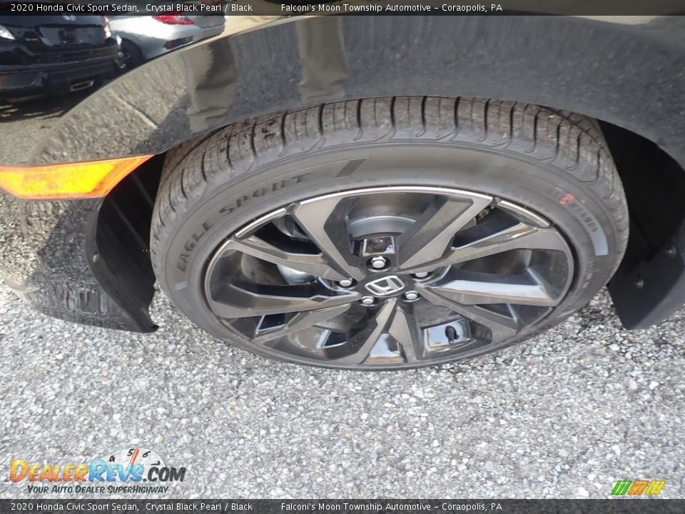 2020 Honda Civic Sport Sedan Crystal Black Pearl / Black Photo #7