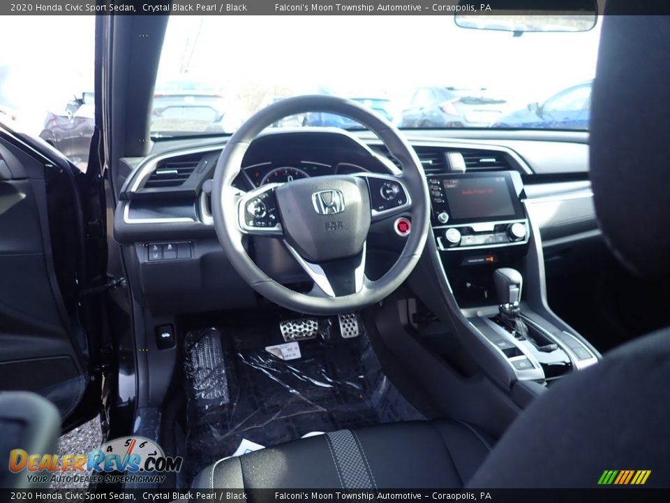 2020 Honda Civic Sport Sedan Crystal Black Pearl / Black Photo #10