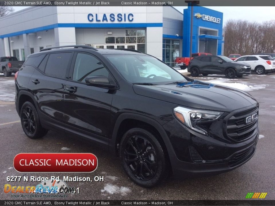 2020 GMC Terrain SLE AWD Ebony Twilight Metallic / Jet Black Photo #1