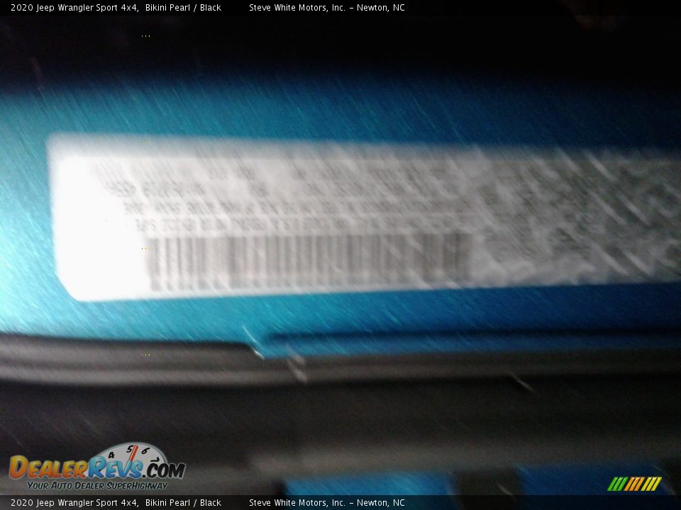 2020 Jeep Wrangler Sport 4x4 Bikini Pearl / Black Photo #23