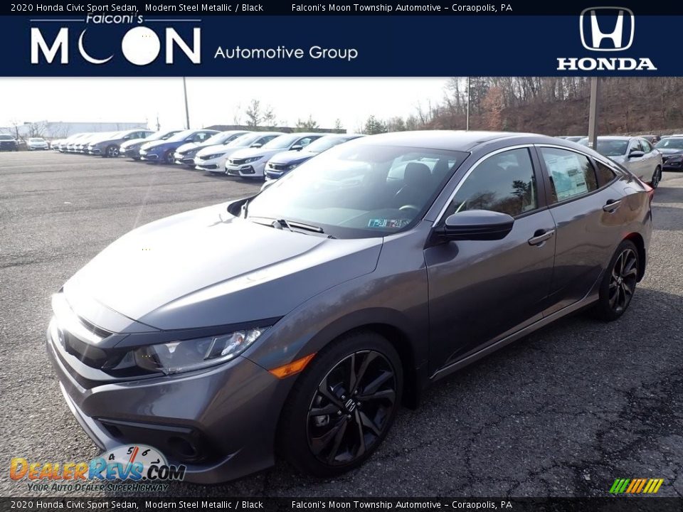 2020 Honda Civic Sport Sedan Modern Steel Metallic / Black Photo #1