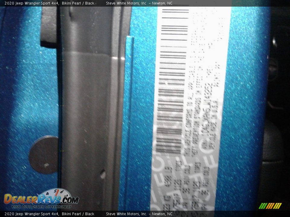 2020 Jeep Wrangler Sport 4x4 Bikini Pearl / Black Photo #24